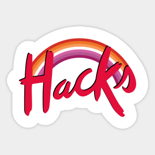 Hacks Lesbian Pride Rainbow Sticker